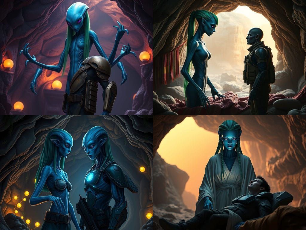 Gorgeous Alien Goddess Encounters Human Soldier in Ancient C...