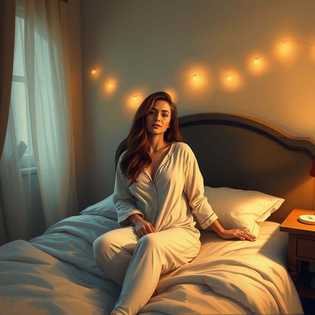 Woman in bed