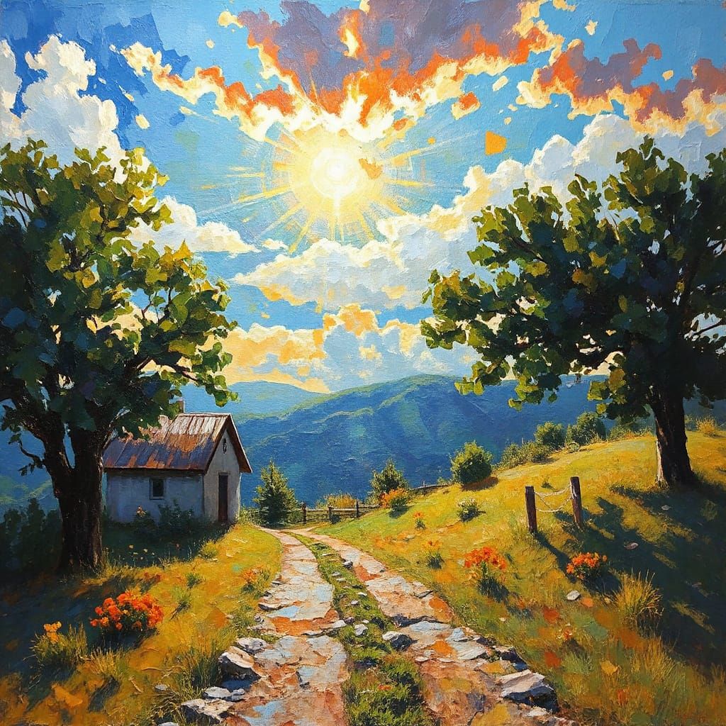 Knife Painting in Summer Hues