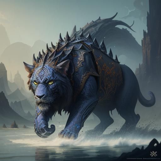 Fantastical Animals in Detailed Matte Painting
