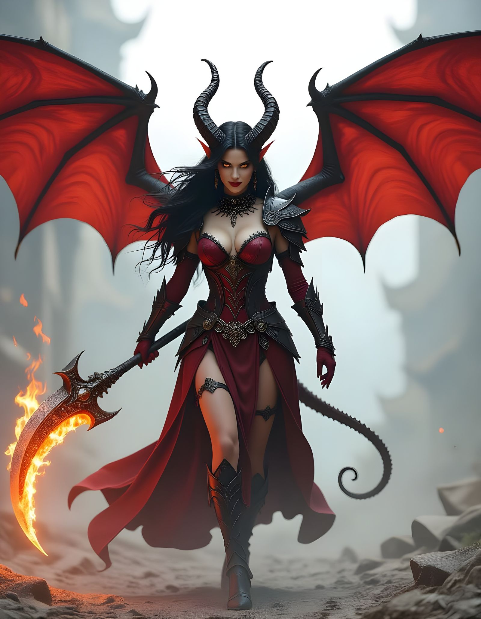 She comes forth to reap....