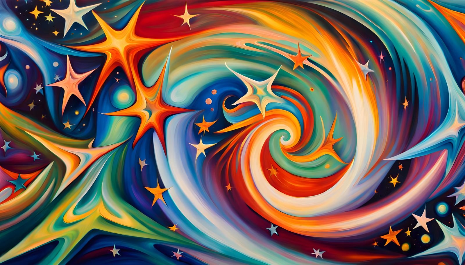 Abstract Star Cluster Formation in Expressionist Style