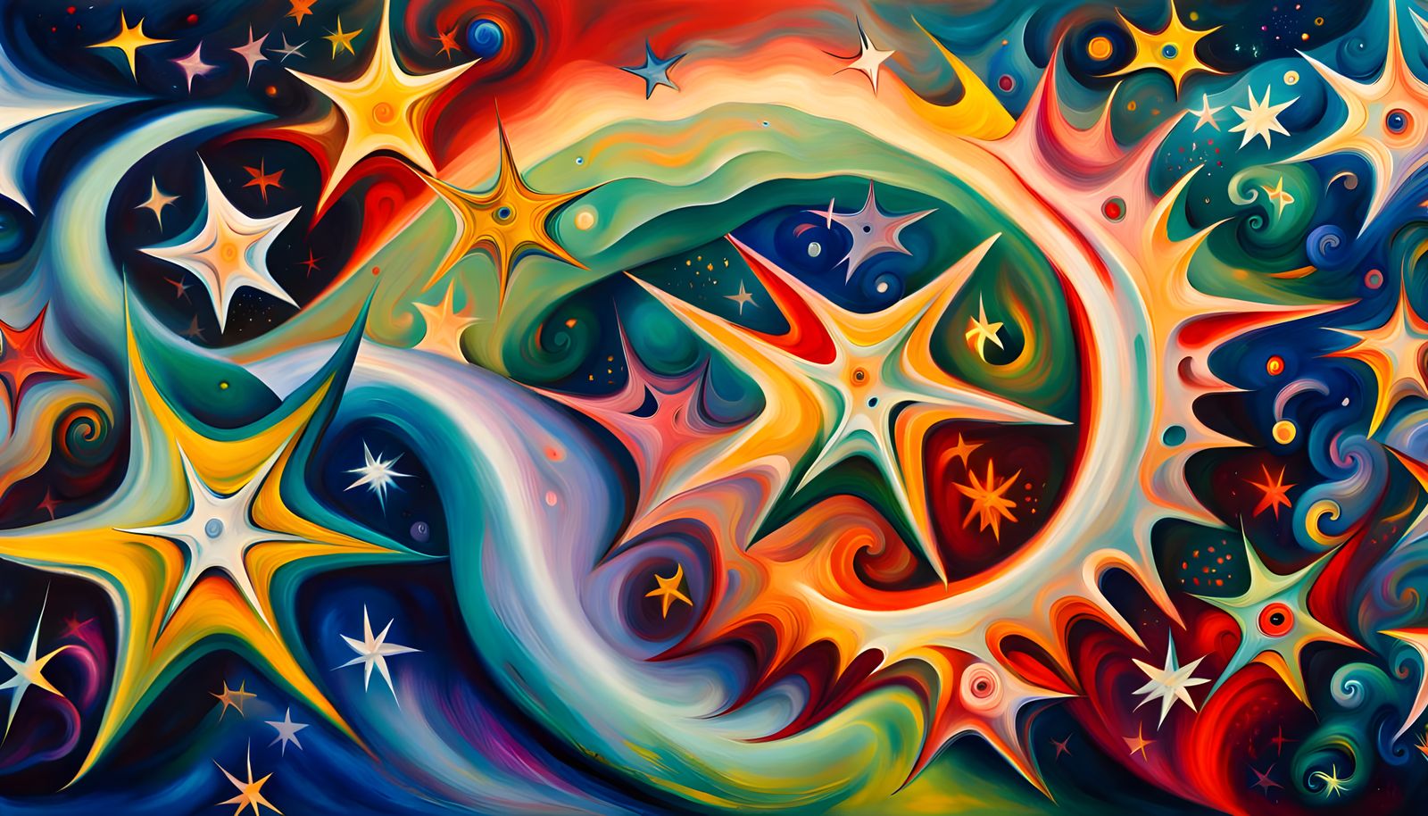 Iridescent Star Clusters in Abstract Expressionism