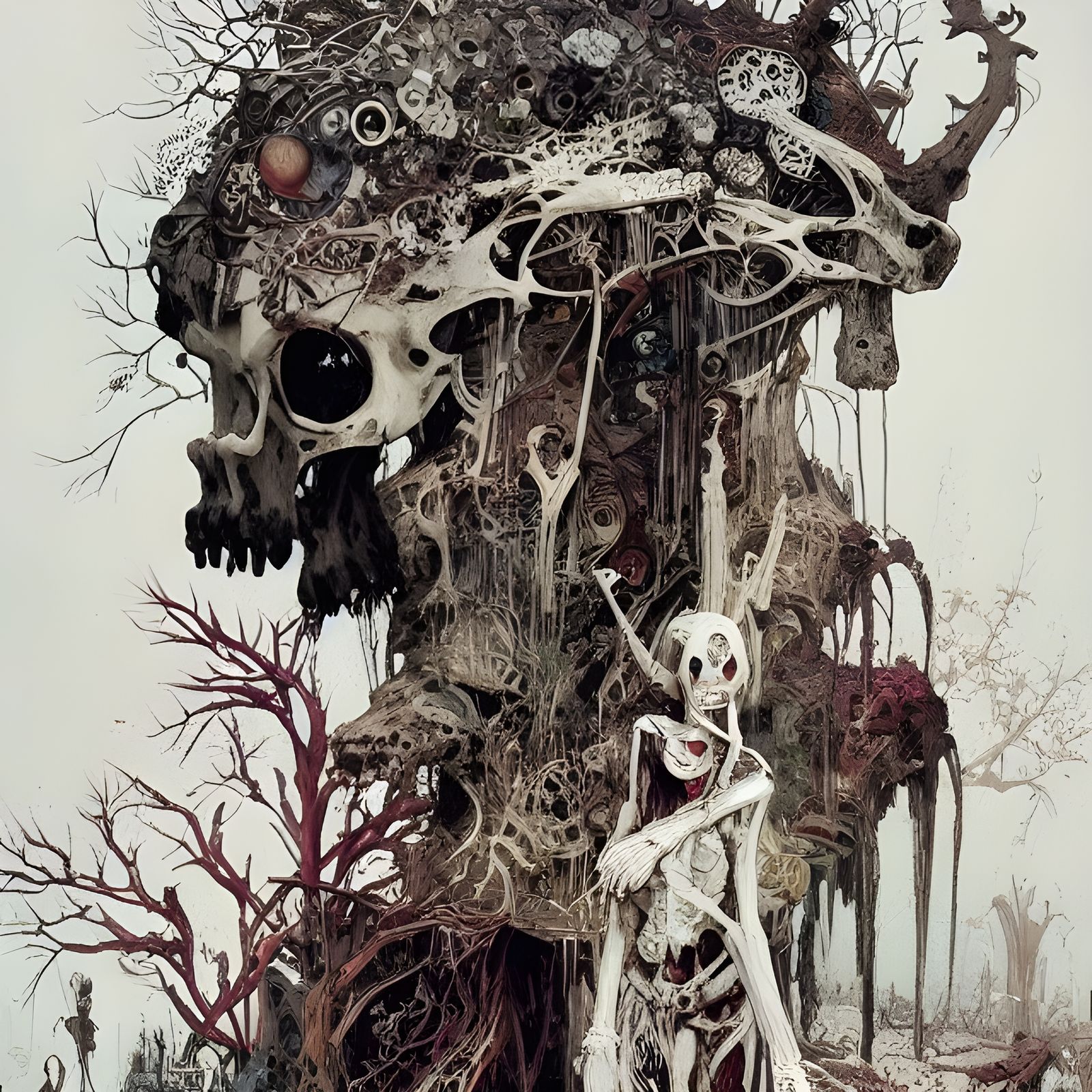 Intricate Bone Witch Matte Painting