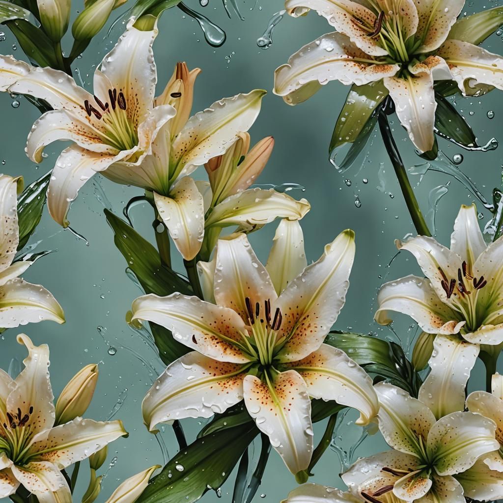 Serene Lily in Resin Cast Digital Artwork