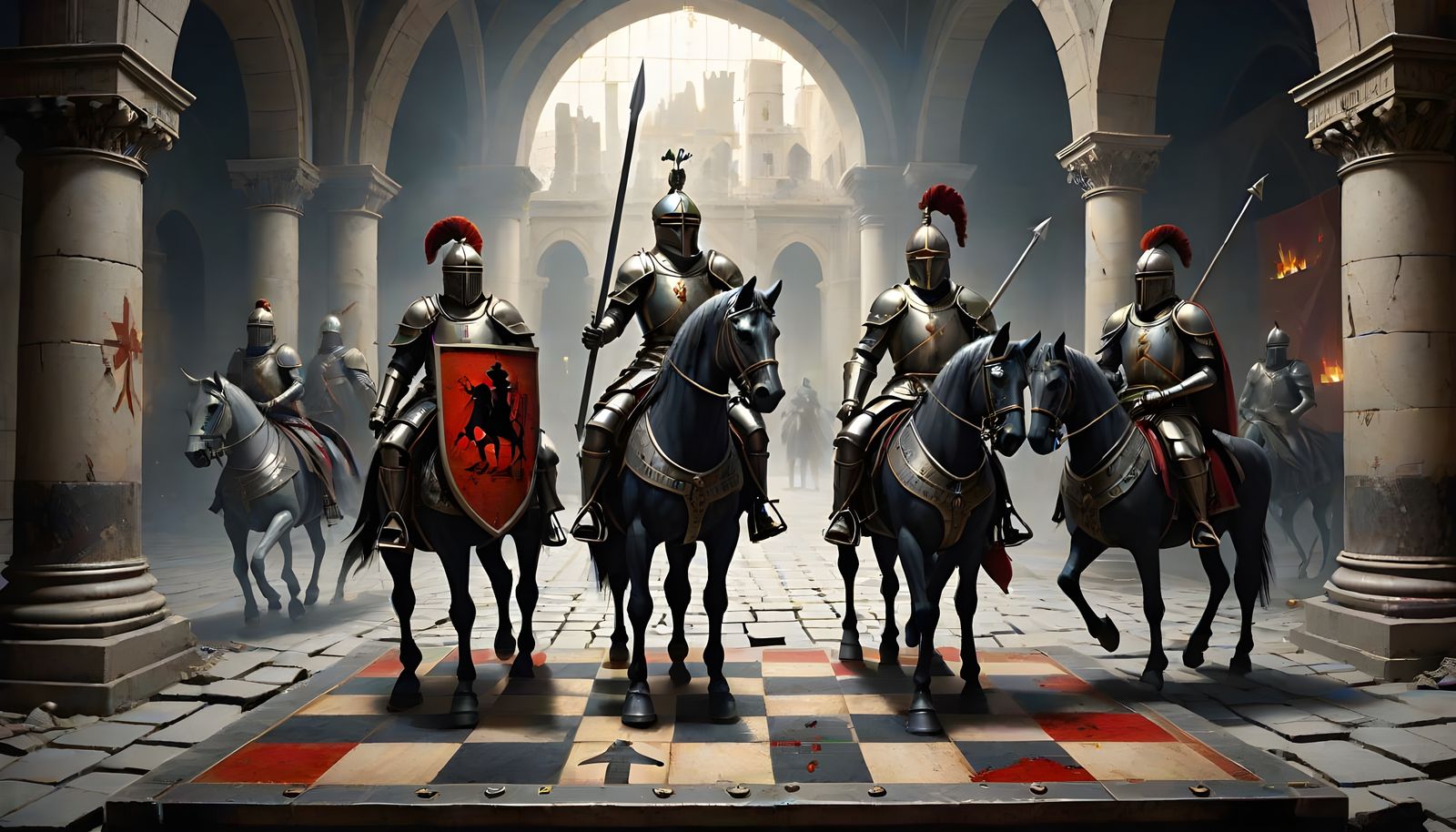 Gloomy Chessboard of Steel and Stone