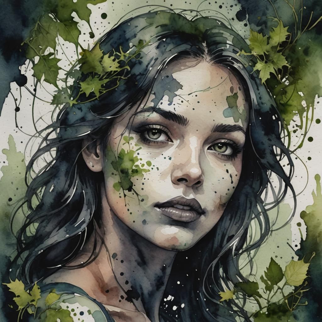 Dark & Moody Watercolor Art