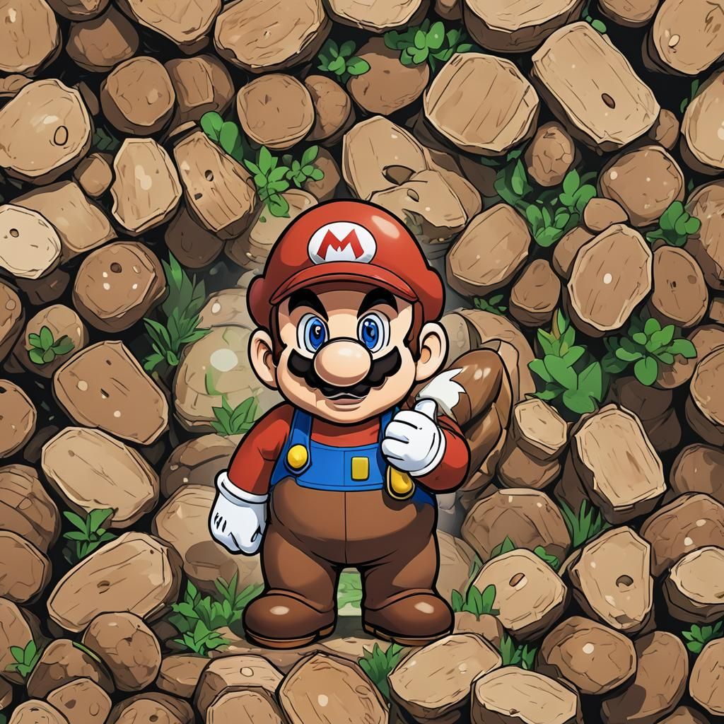 Super Mario Dons a Beaver Suit: Anime Style