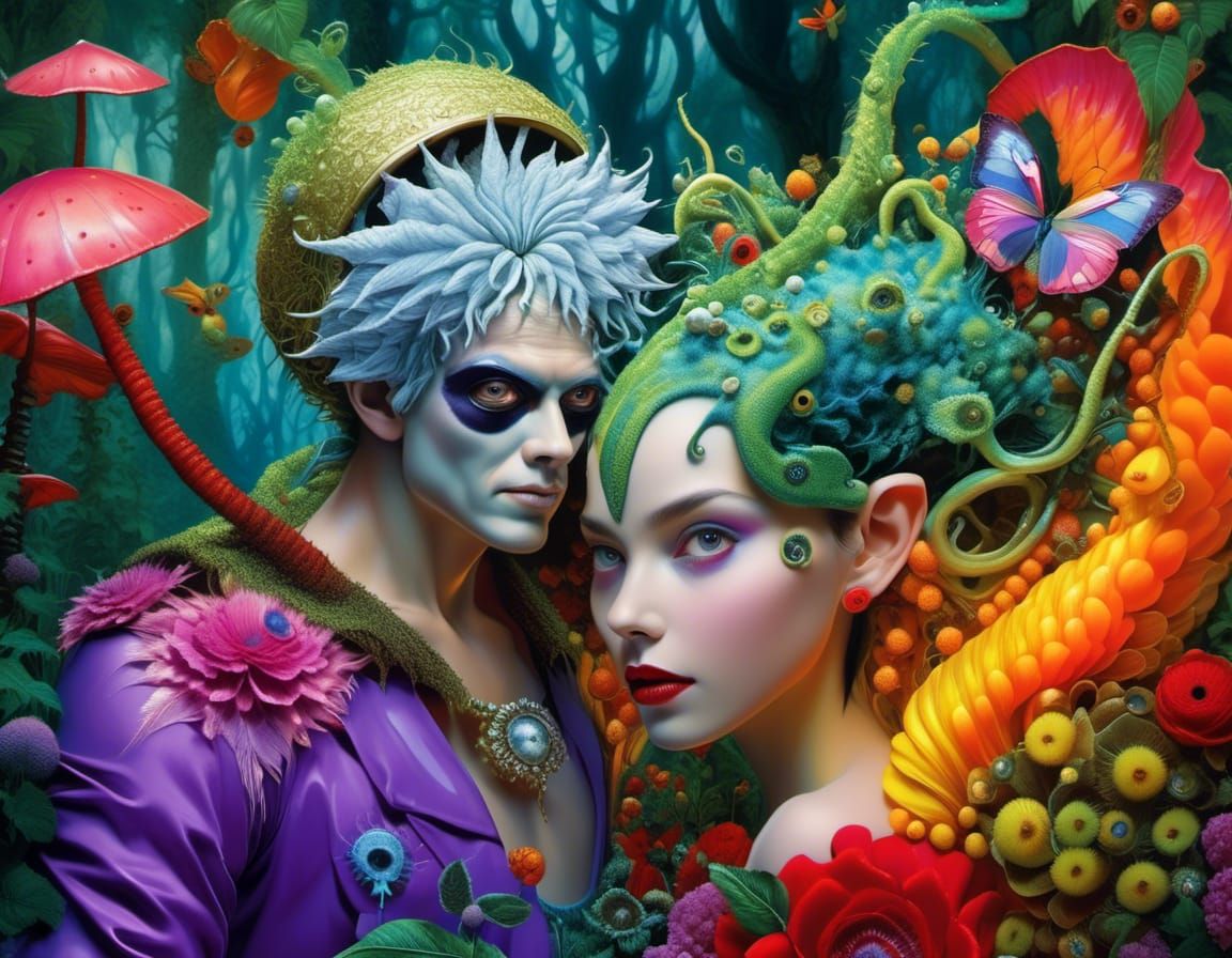 Psychedelic Devil in the Bush Fantasy Artwork