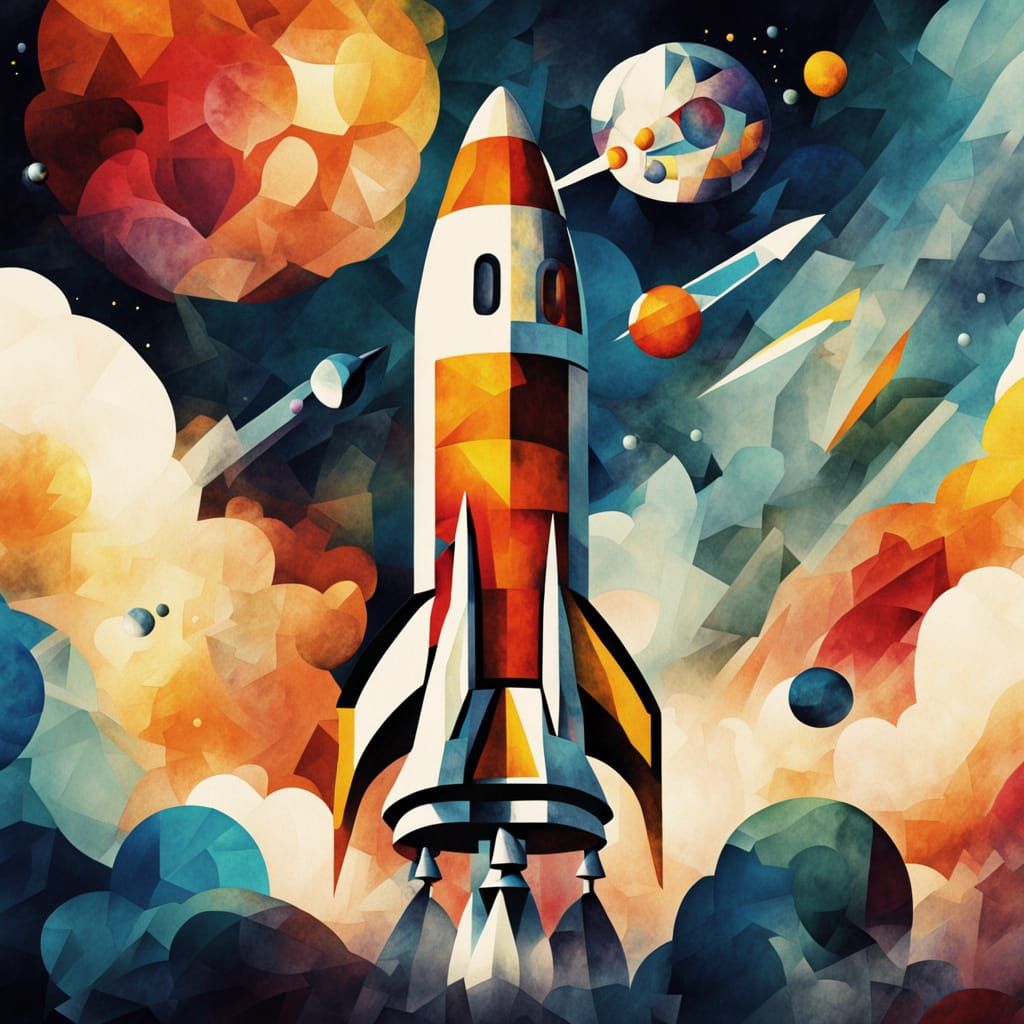 Cubist Space Odyssey Masterpiece