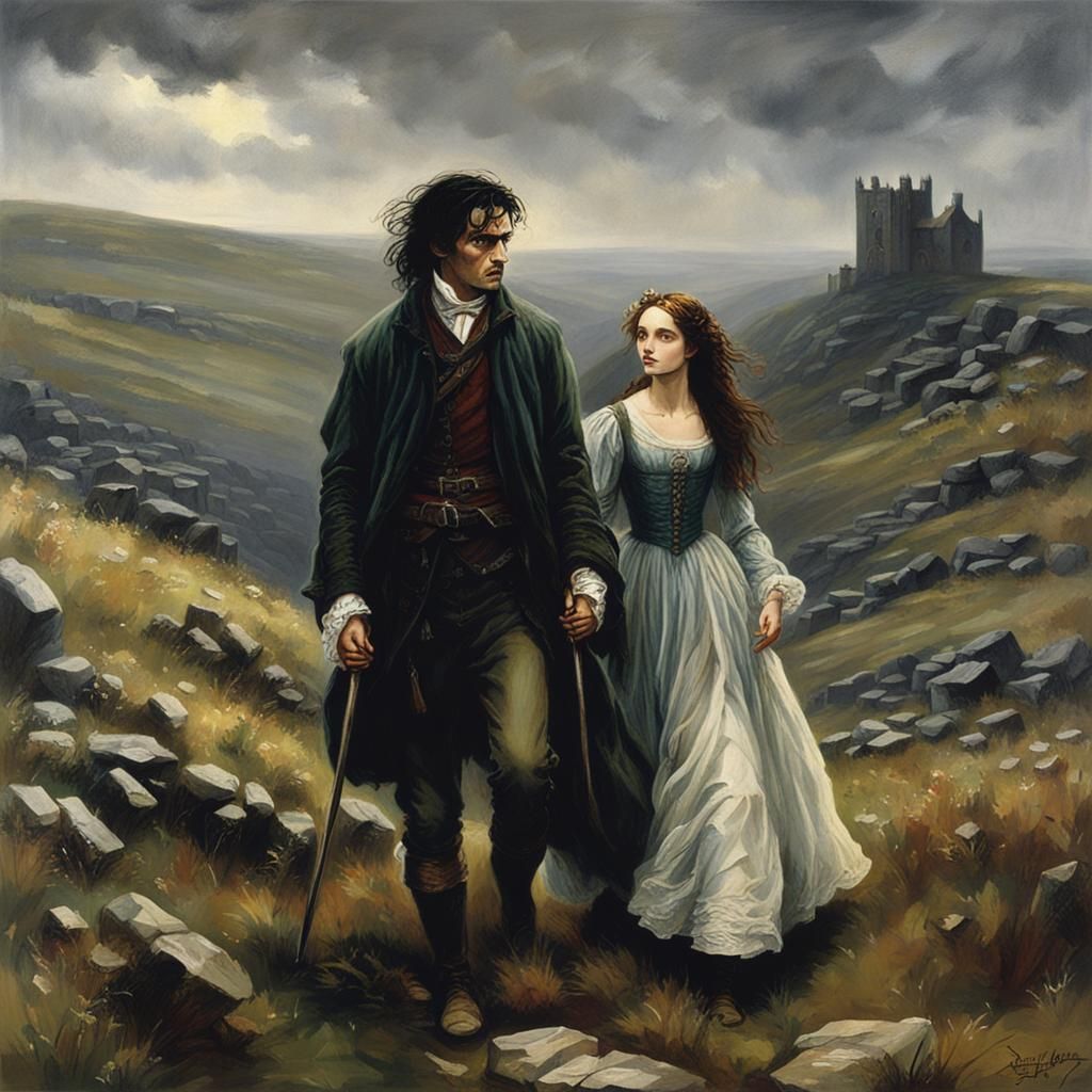 Brooding Gothic Landscape Inspired by Wuthering Heights