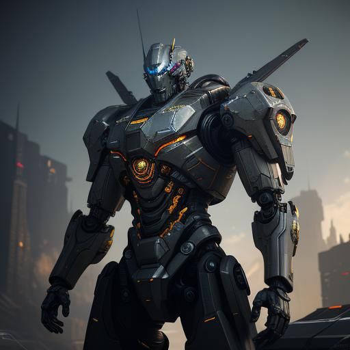 Futuristic Mechs in Cinematic Sci-Fi Landscape