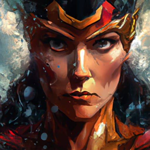 Wonder Woman Villain: Intimidating Digital Art Portrait
