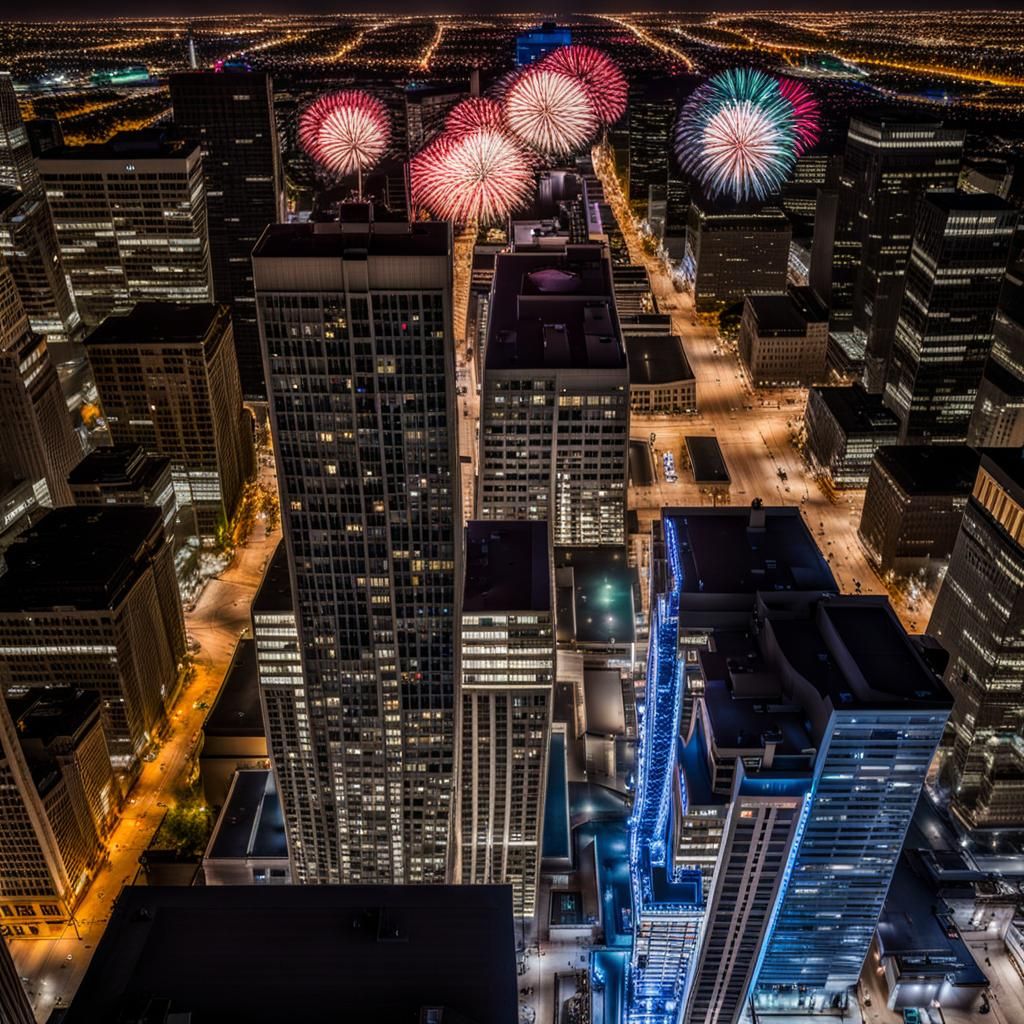 Chicago Fireworks Display on Independence Day