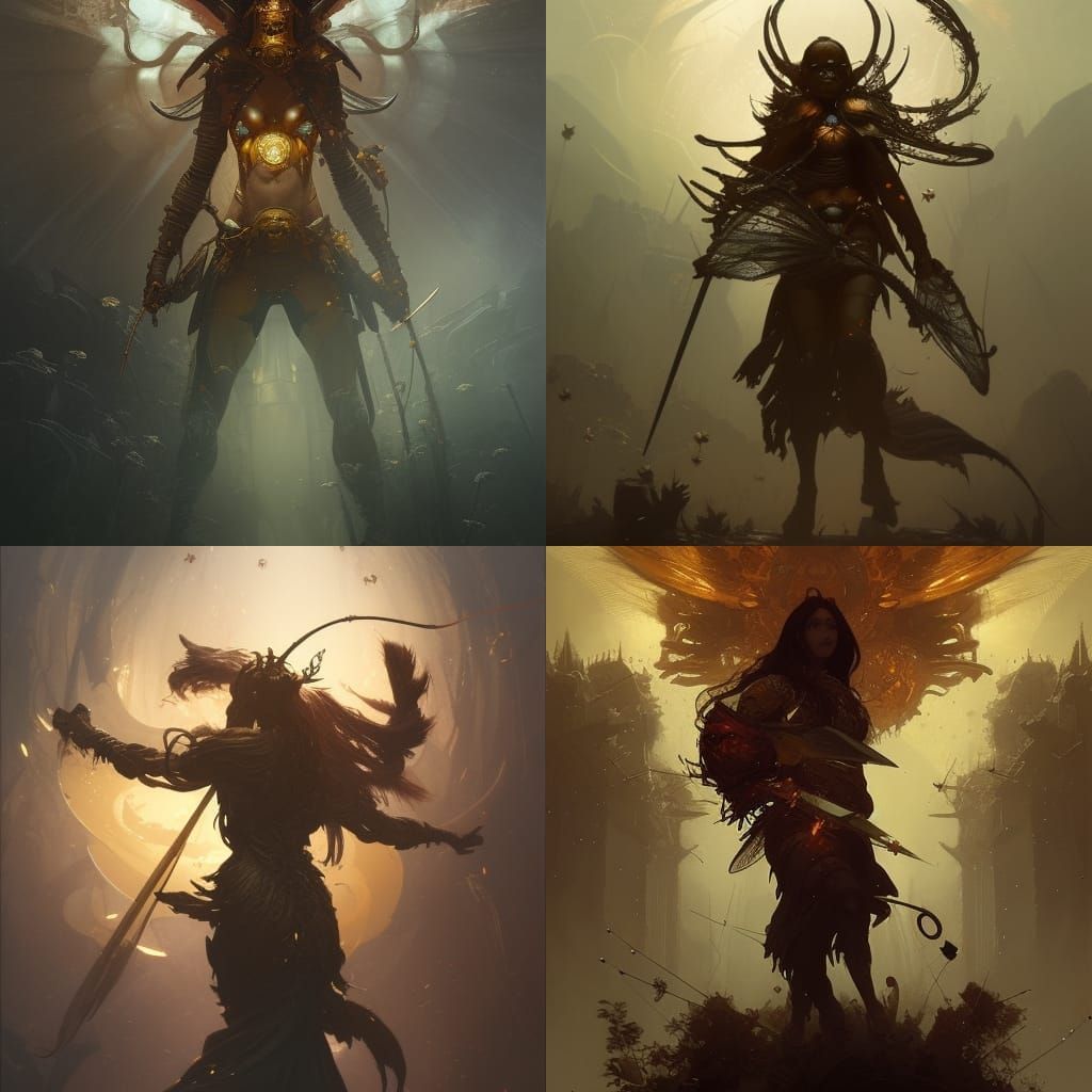 Bee Warrior: Dark Fantasy Concept Art
