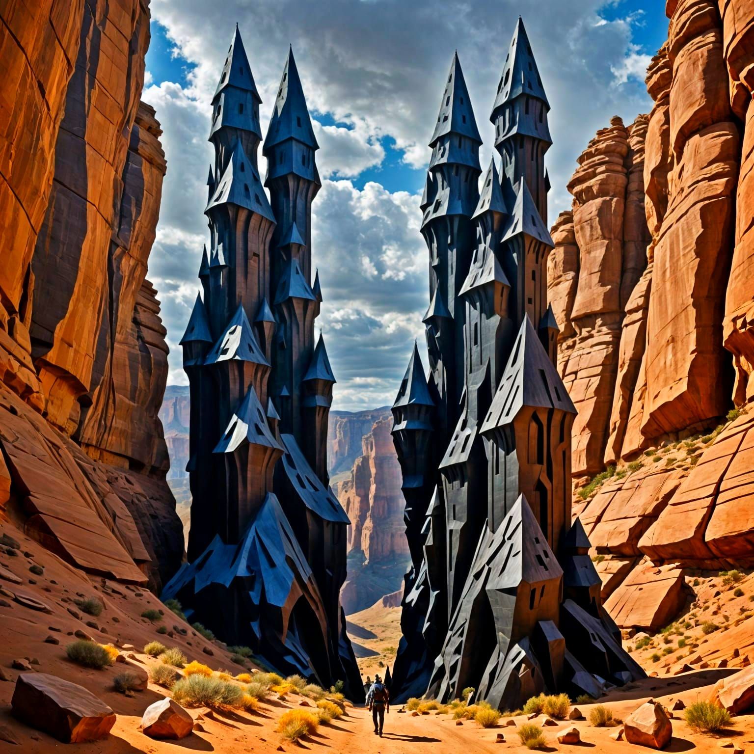 Obsidian Towers in Storm-Carved Canyons: Quirky Primitivism