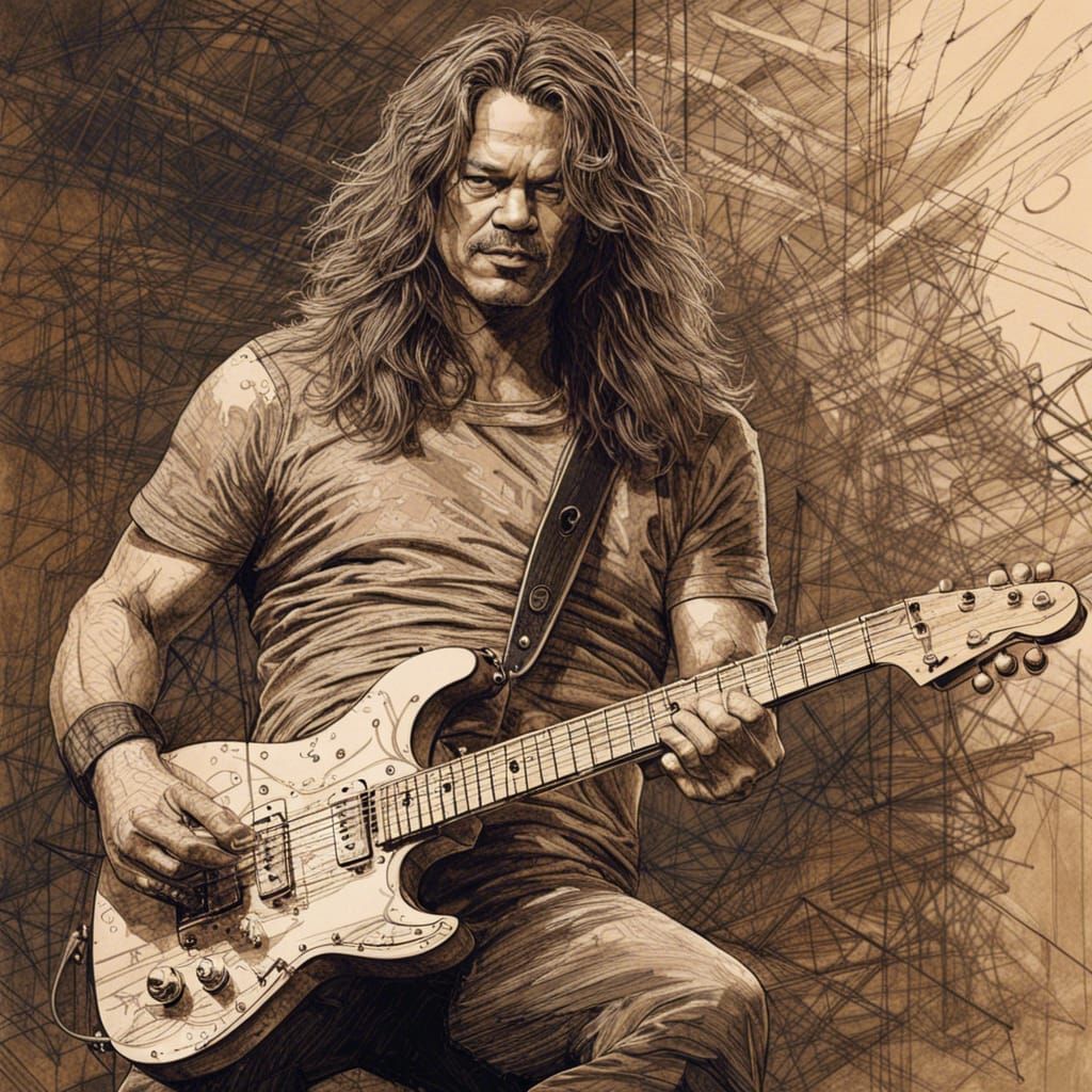 Portrait of Eddie Van Halen