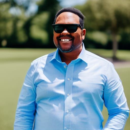 Man in Sunglasses Walks Carefree on a Sunny Day