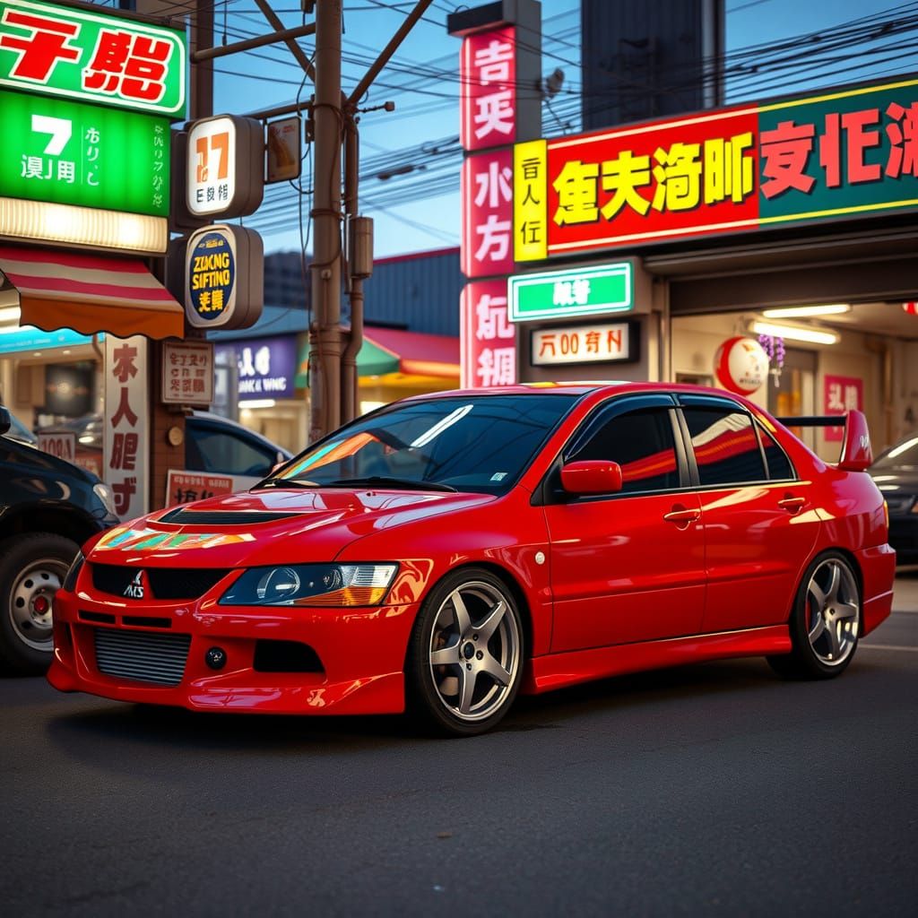 Mitsubishi EVO 7 at Tokyo Workshop in Fujicolor Palette