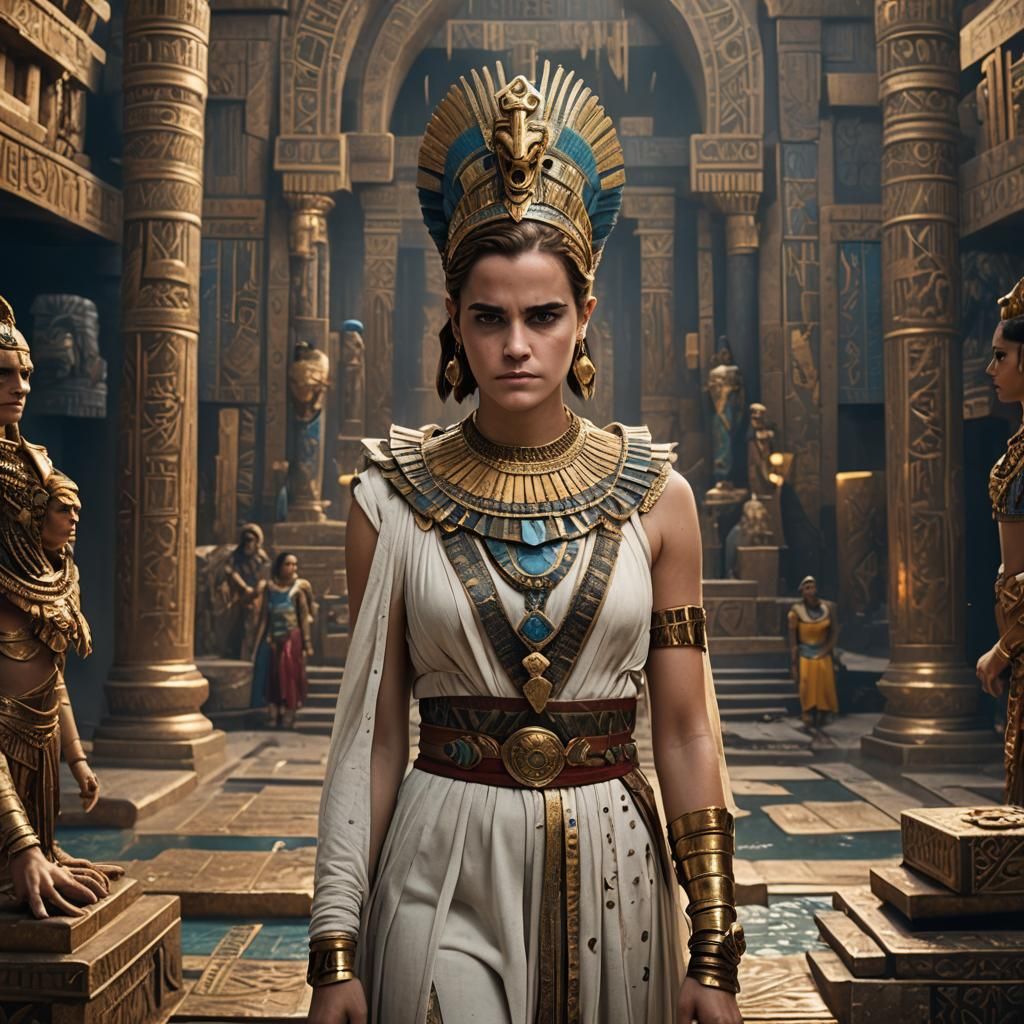 Cleopatra as Emma Watson: Detailed Matte Painting