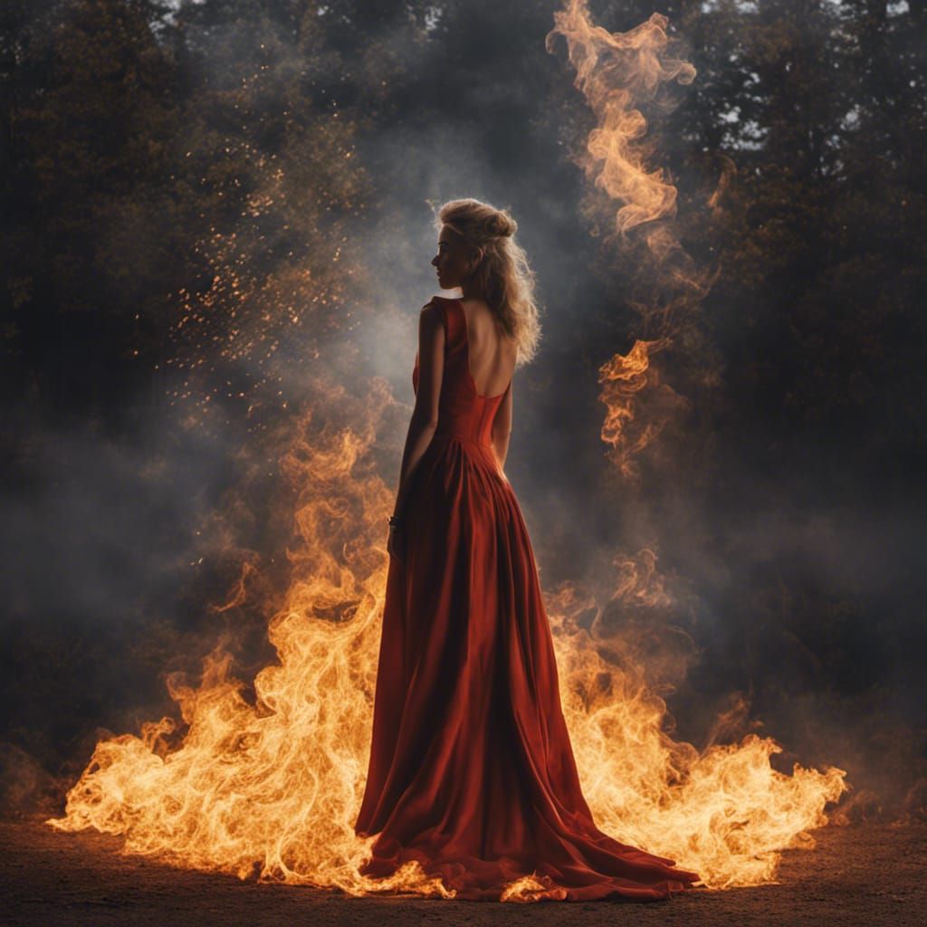 Pyrokinesis: Man Ignites Dress with Mind Power