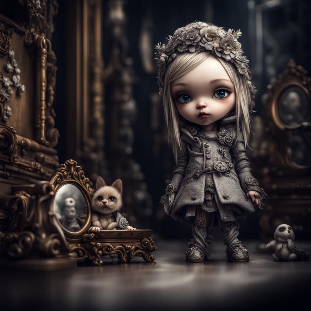 Hyperrealistic Anthropomorphic Chibi Couture in HDR