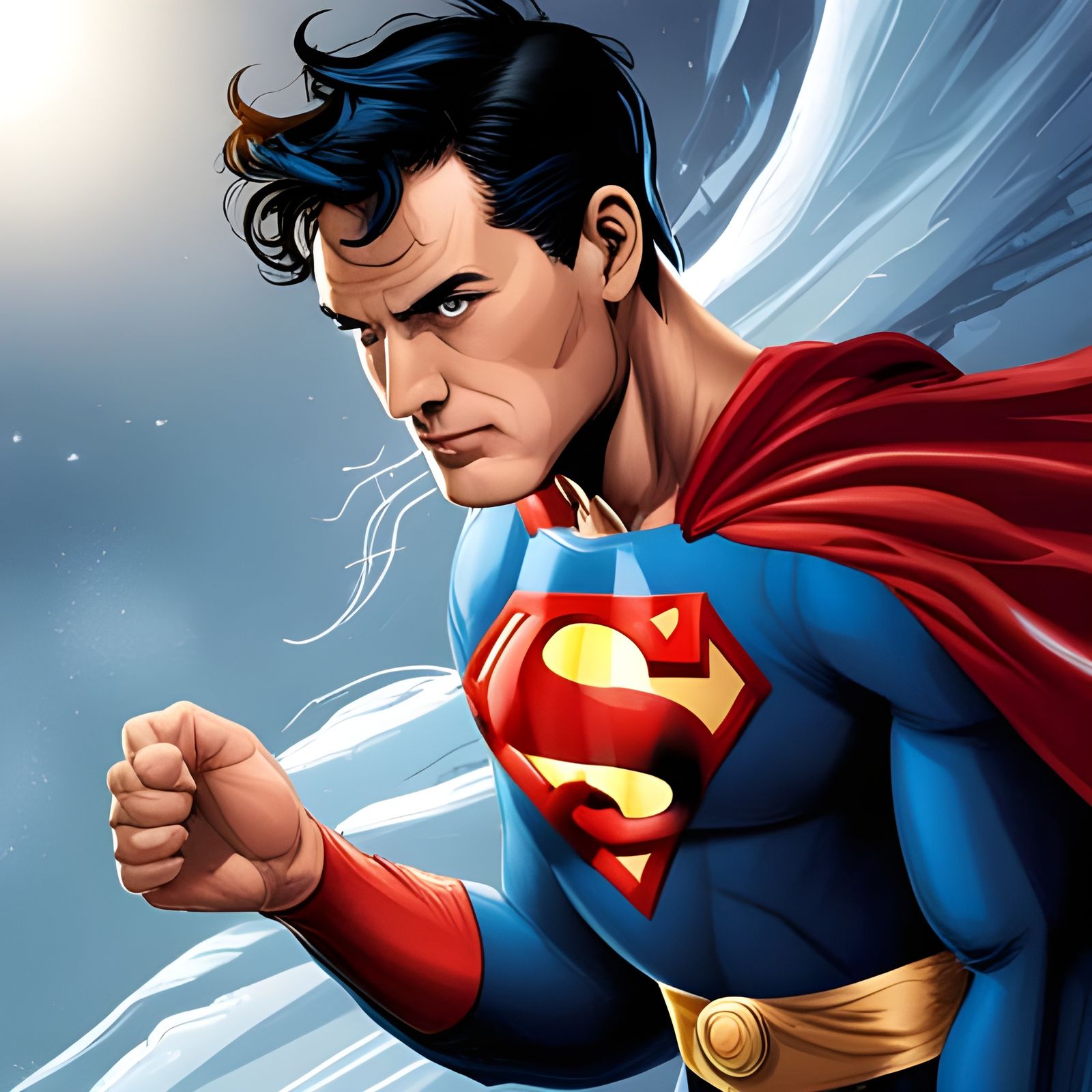 A Superhero Saving Earth From Destruction