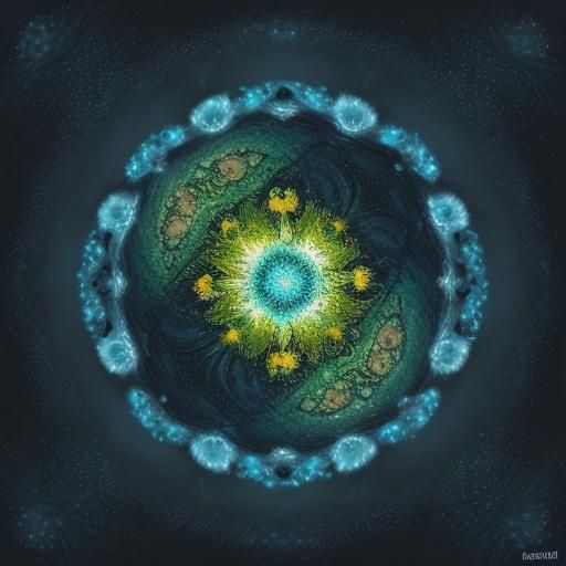 Glowing Microscopic World in Macro Photography Style