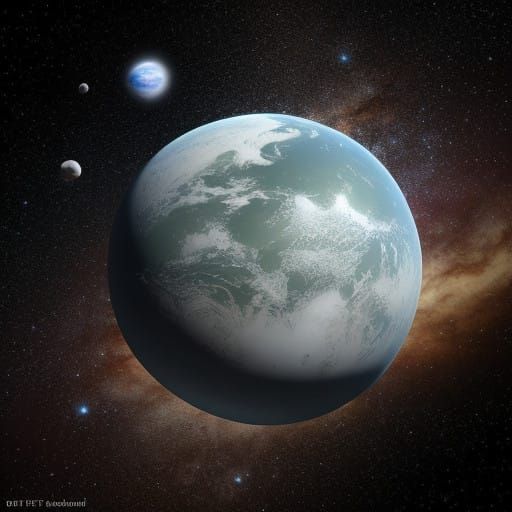 Distant Celestial Body in a Sci-Fi Atmosphere