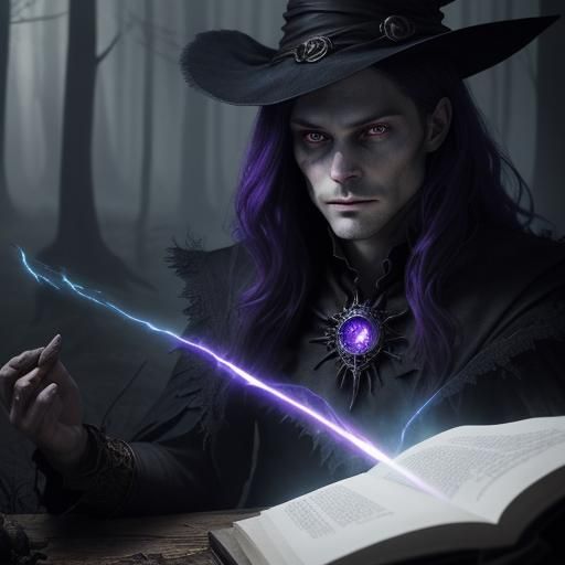 Sam Winchester as a Witch in Dark Fantasy Art