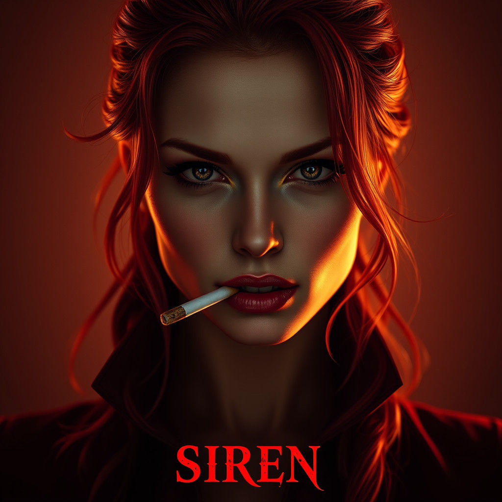 Seductive Redhead Portrait in High-Fantasy Style