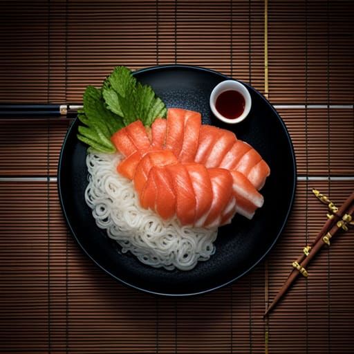 Hyperrealistic Sashimi Plate in 8K Resolution
