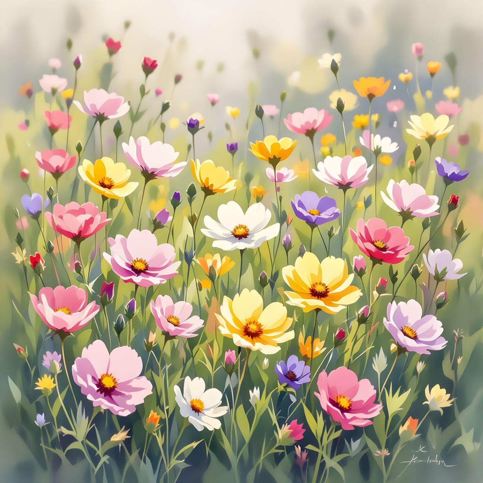 Spring Flowers in Bloom