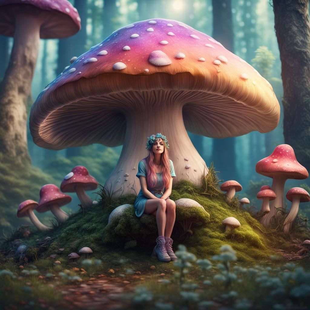 Fairy in Mushroom Land Concept Art