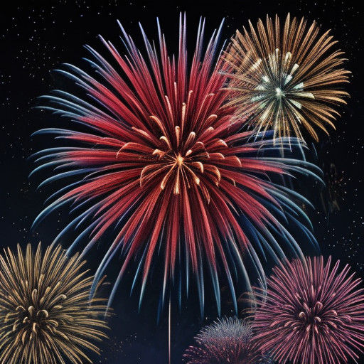 Psychedelic Fireworks in Cosmic Colors