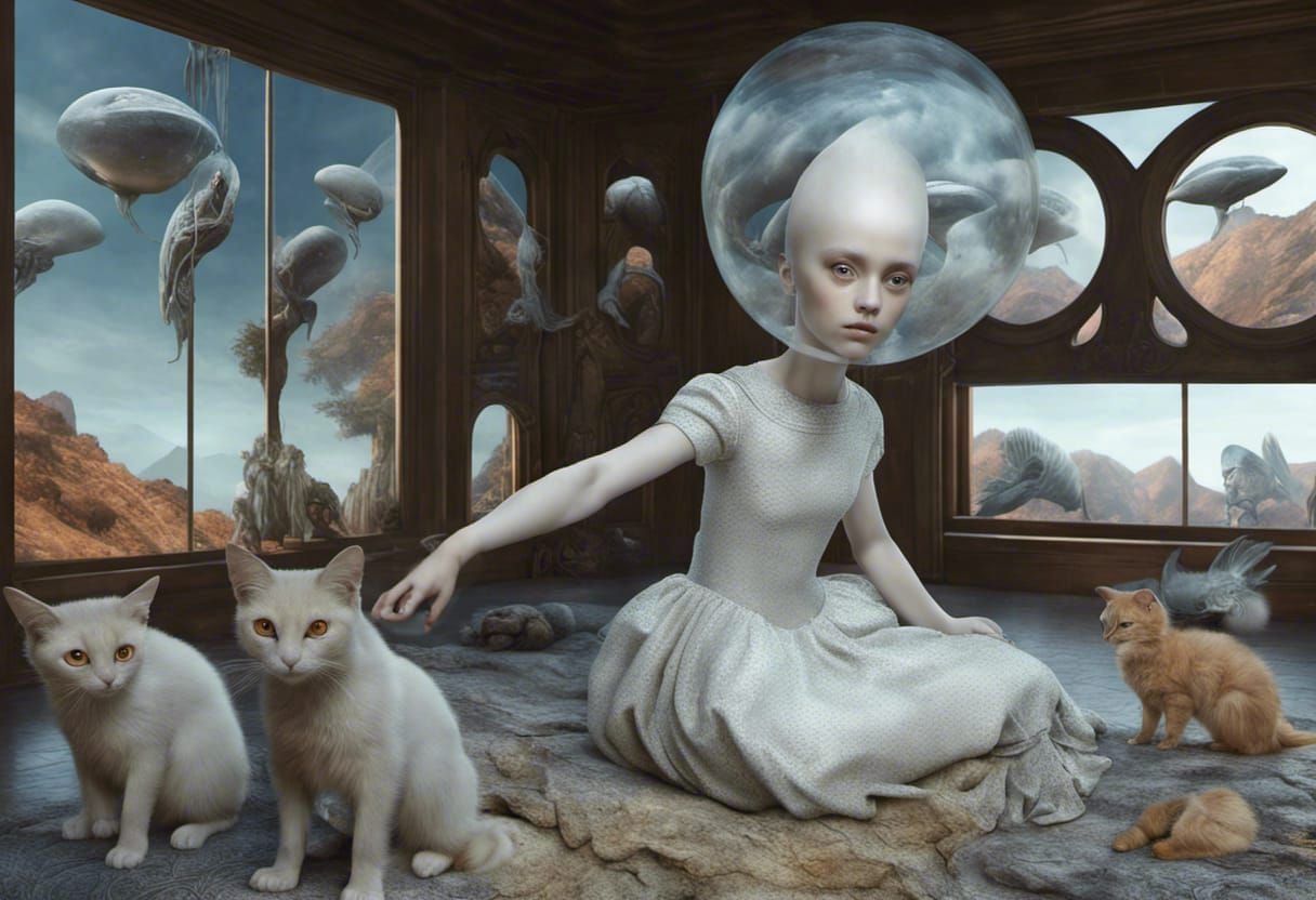 The Orb ensures that she breathes an atmosphere optimal for her species and the Kitties don't seem to mind