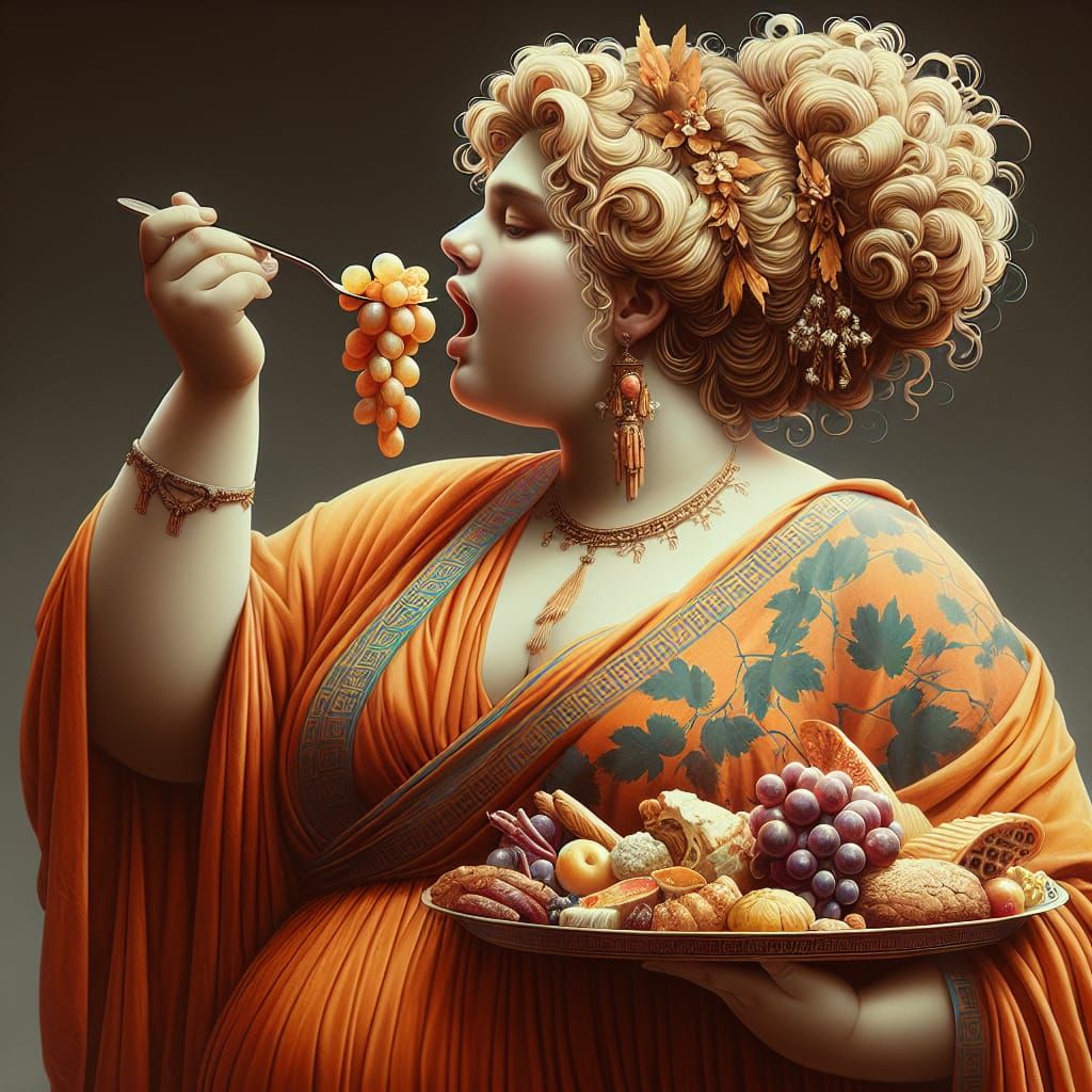 Adephagia: Greek Goddess of Gluttony in Dreamscape