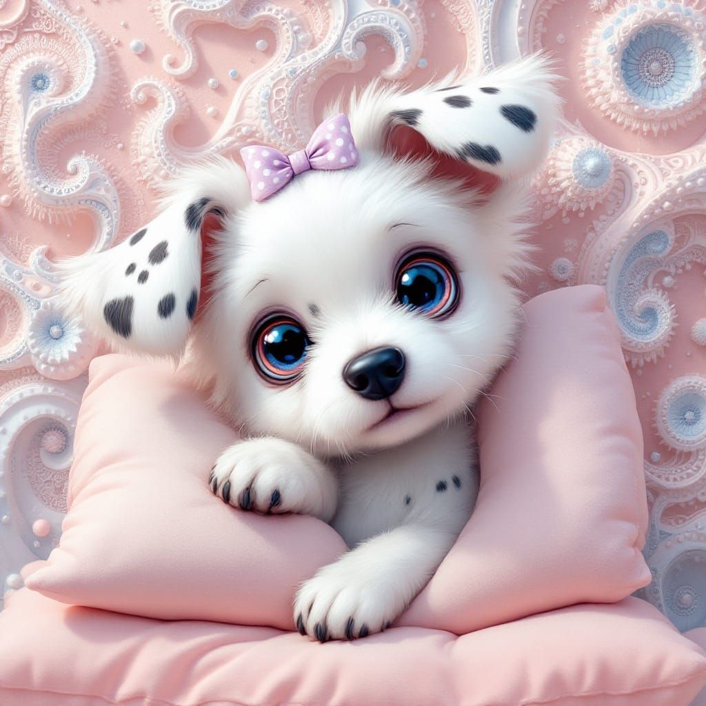 Ethereal Canine in Lavender Dreamscape