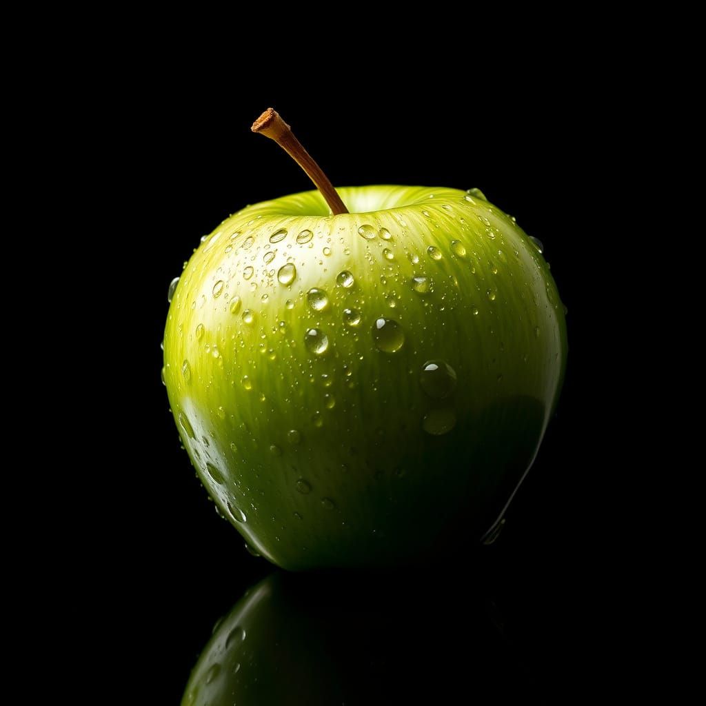 Close-up of a Granny Smith Green "Sour" Apple