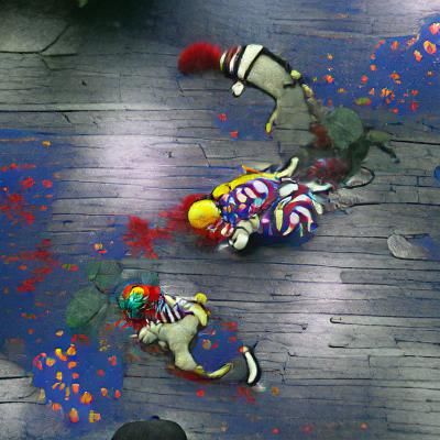Clown Mayhem: A Darkly Humorous Spectacle