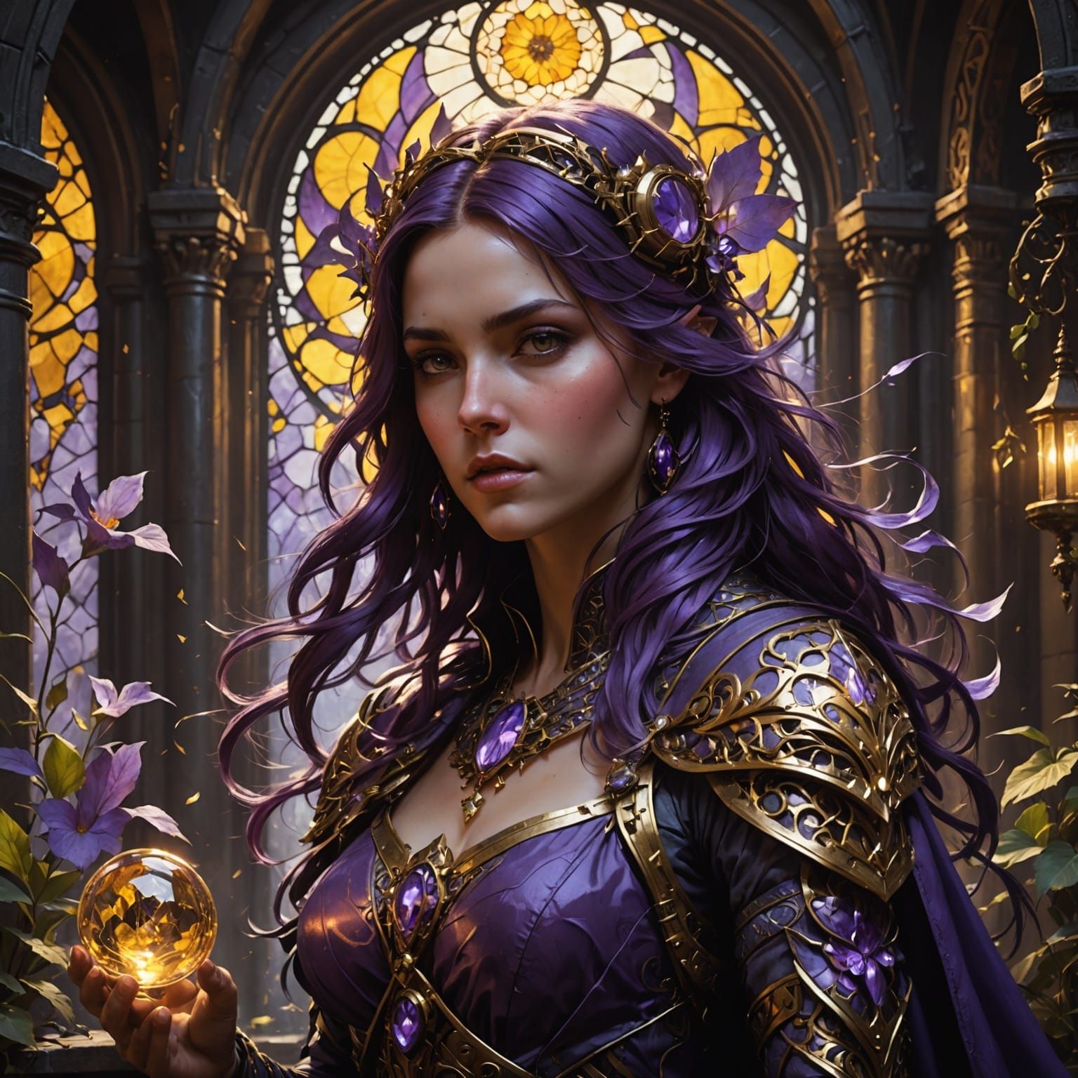 Dark Fantasy Masterpiece in Cyberpunk Style