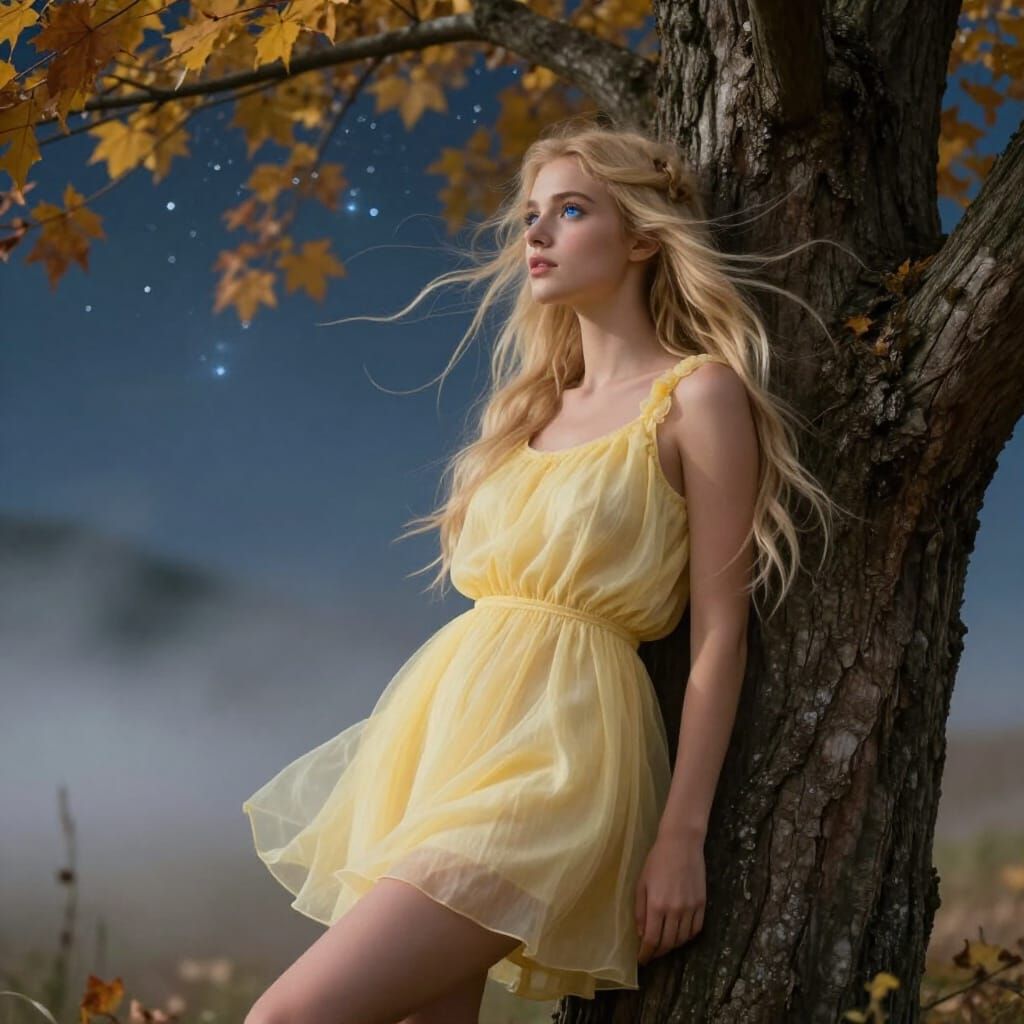 Norse Goddess in Autumn Mist