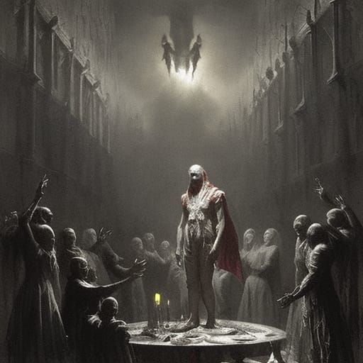 Blood Master: A Gothic Horror Illustration