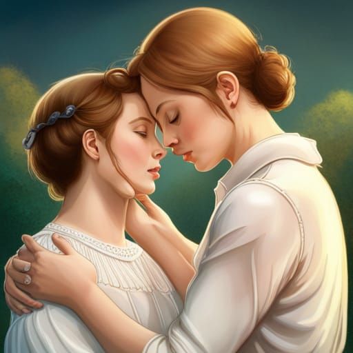 Cinematic Digital Painting of Maternal Affection