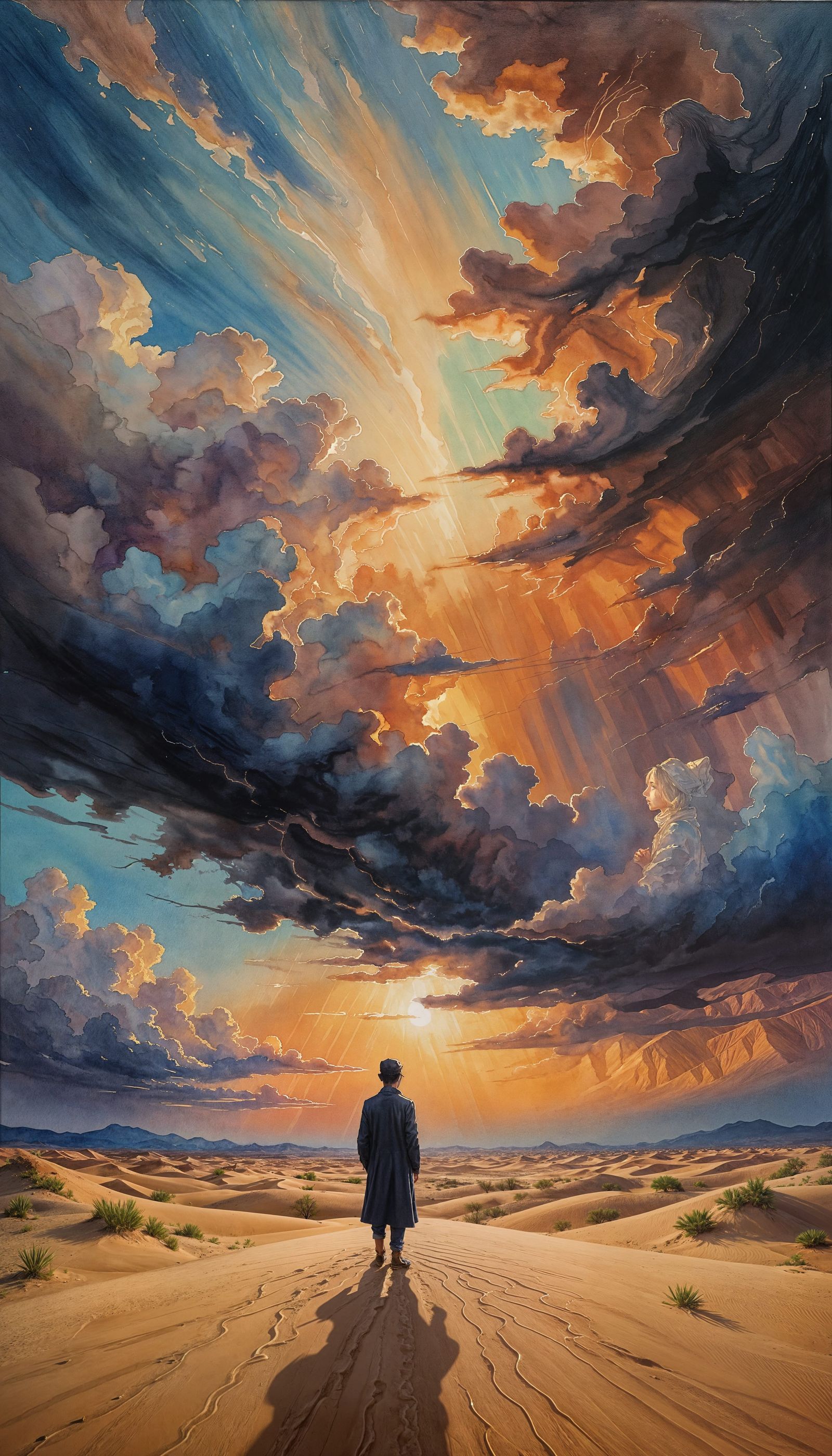 Arid Desert Landscape Evokes Longing