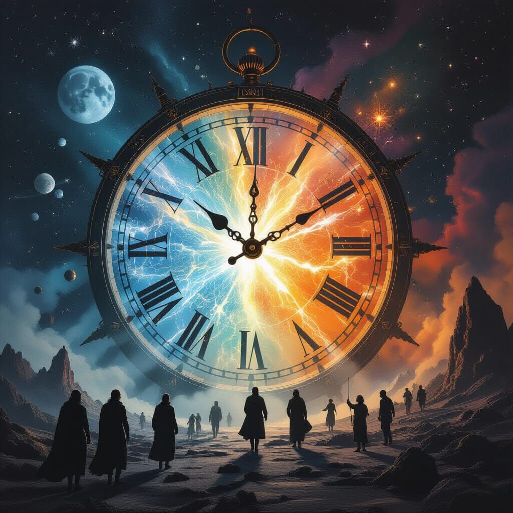 Cosmic Countdown to Creation: A Surrealist Journey