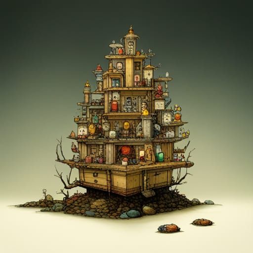 Surrealist Dreamscape Inspired by Masters