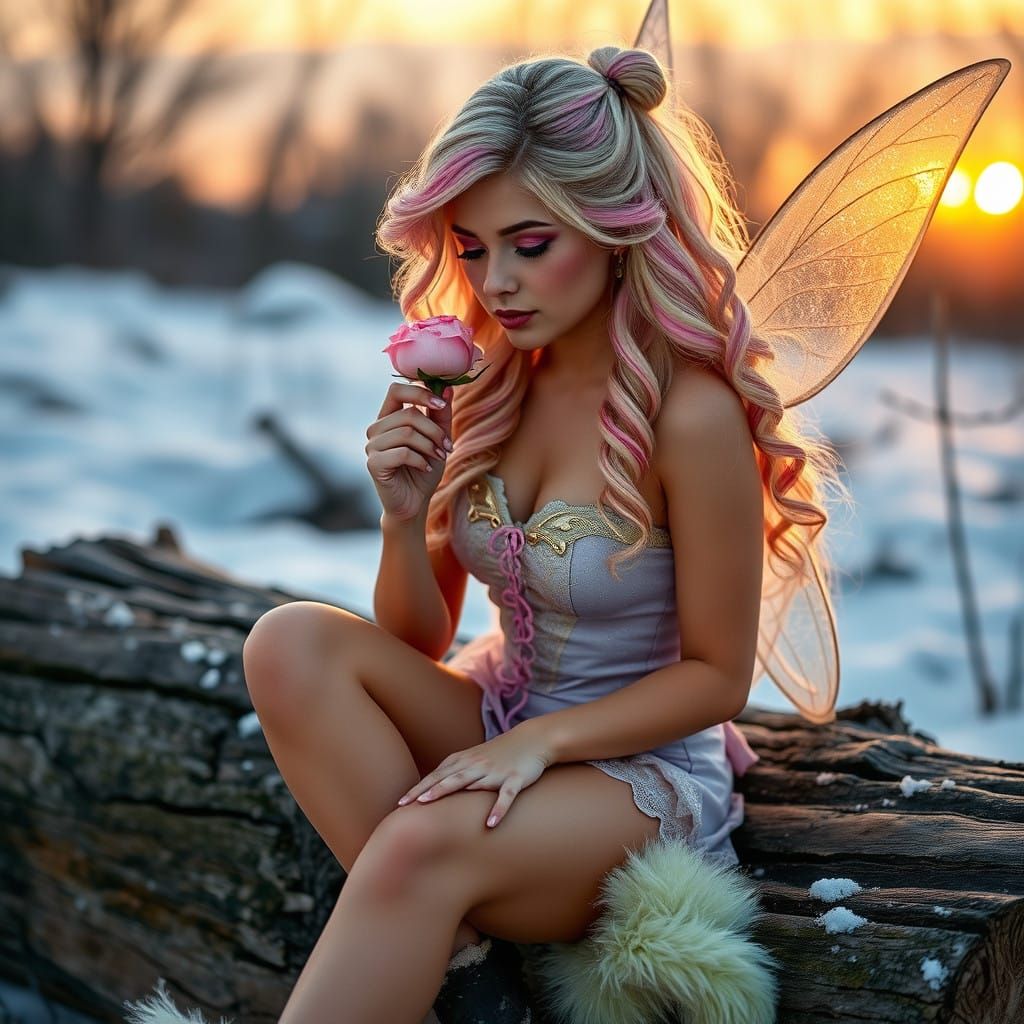 Whimsical Goddess in Soft Pastel Wonderland