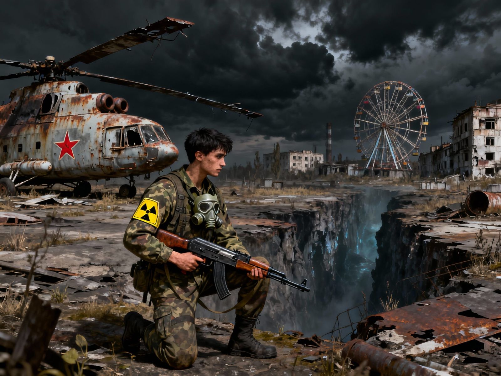 Stalker Inspired Scene: Man Approaches Reality Rift