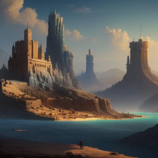 Detailed Matte Painting of Israel in Deep Color